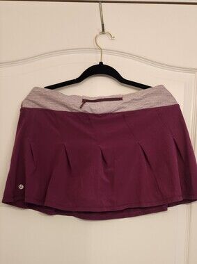lululemon athletica Plum Skort with Heathered Waistband